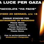 Una luce per Gaza: fiaccolata 25 gennaio Oristano